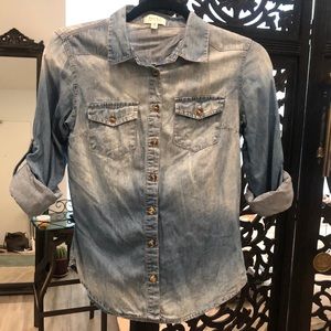 COPY - Blue denim button front shirt Size Small